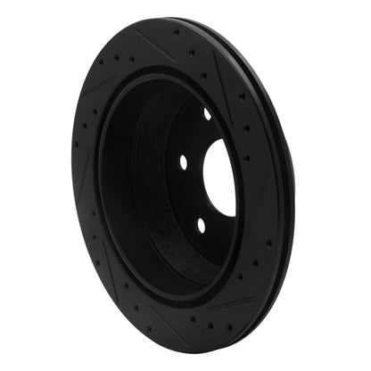 R1 Concepts R1 99-07 Chevrolet AVALANCHE 1500 Rear Left Drilled & Slotted Black Brake Rotor