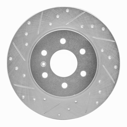 R1 Concepts R1 06-09 Buick TERRAZA Rear Left Drilled & Slotted Silver Brake Rotor