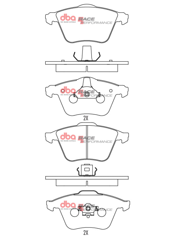 DBA 12-13 Volkswagen Golf R Front RP Performance Brake Pads