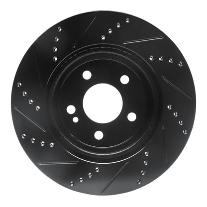 R1 Concepts R1 15-23 Mercedes-Benz C350E Rear Right Drilled & Slotted Black Brake Rotor