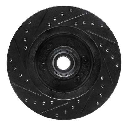R1 Concepts R1 91-96 Dodge Dakota RWD Front Right Drilled & Slotted Black Brake Rotor