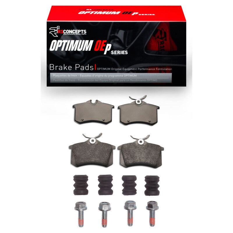 R1 Concepts R1 85-13 Audi A3 Rear Optimum OE Pads & Hardware Kit
