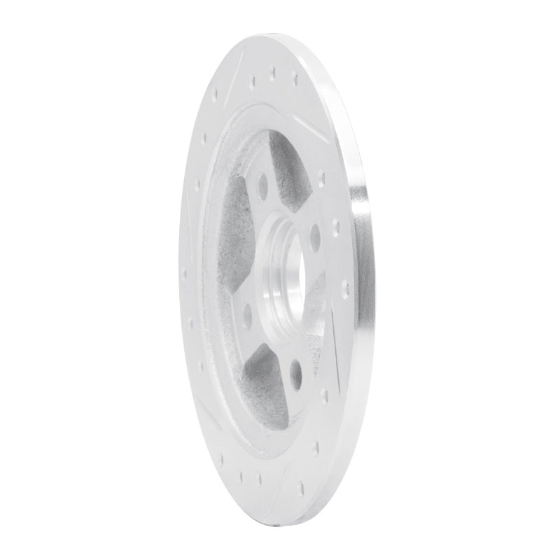 R1 Concepts R1 86-89 Acura Integra Rear Right Drilled & Slotted Silver Brake Rotor