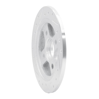 R1 Concepts R1 86-89 Acura Integra Rear Right Drilled & Slotted Silver Brake Rotor