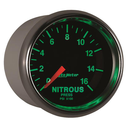 Autometer GS 2 1/16in. 1600PSI Nitrous Fuel Pressure Gauge