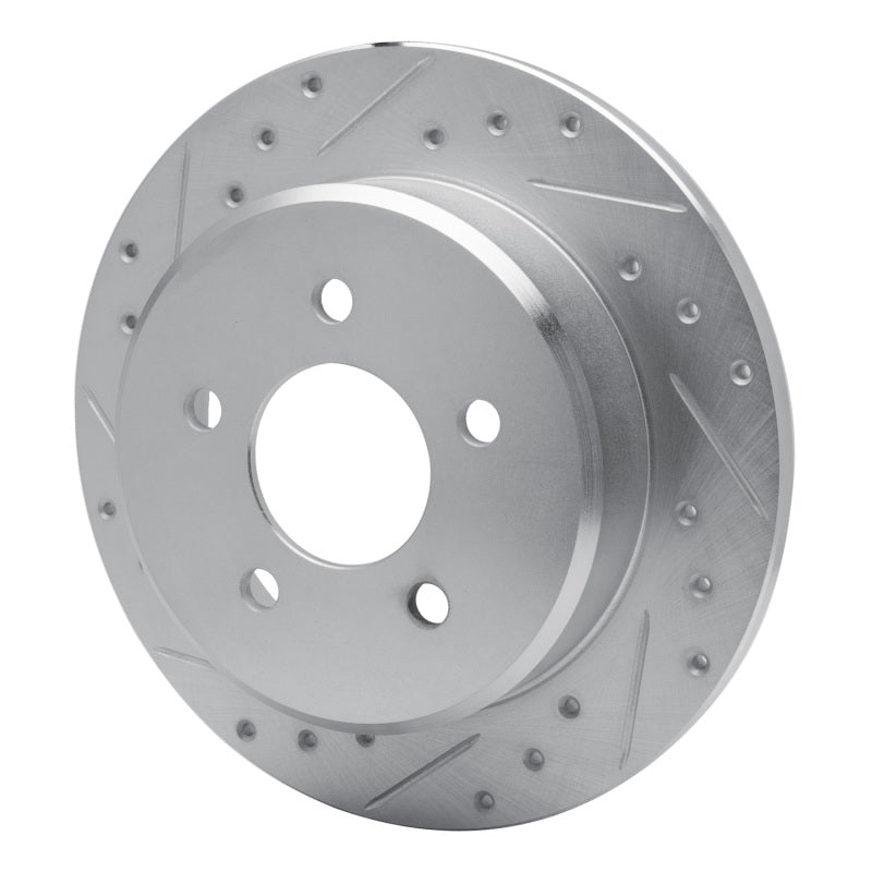 R1 Concepts R1 91-95 Ford Crown Victoria Rear Left Drilled & Slotted Silver Brake Rotor