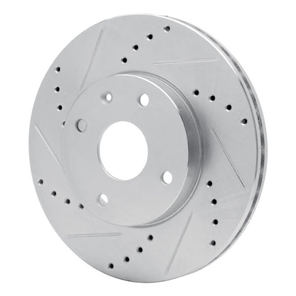 R1 Concepts R1 04-10 Chevrolet Epica (USA/Canada) Front Left Drilled & Slotted Silver Brake Rotor