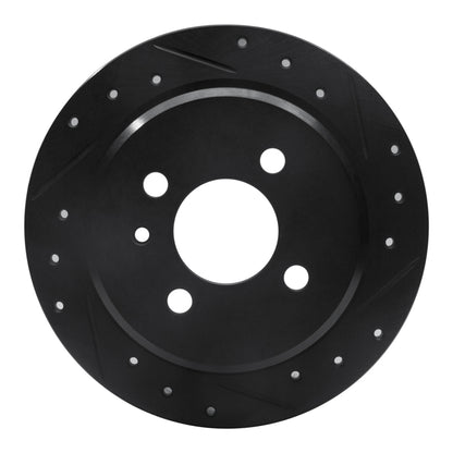 R1 Concepts R1 84-91 BMW 325I (USA/Canada) Rear Right Drilled & Slotted Black Brake Rotor