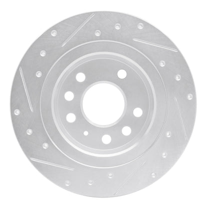 R1 Concepts R1 03-11 Cadillac BLS (Mexico) Rear Right Drilled & Slotted Silver Brake Rotor