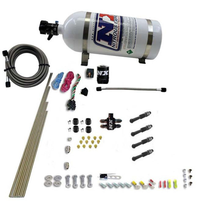 Nitrous Express Dry Direct Port Nitrous Kit 4 Cyl w/10lb Bottle