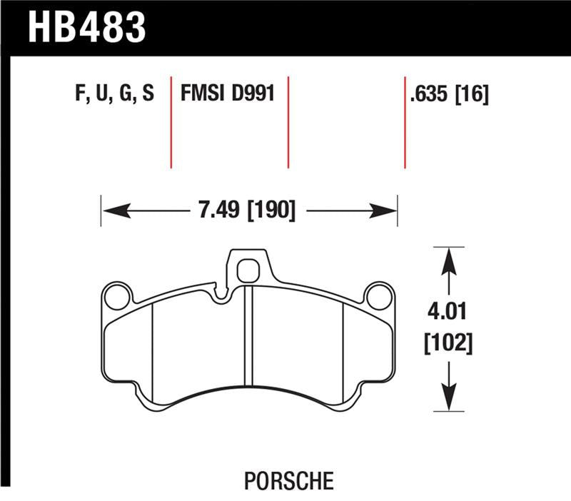 Hawk Performance Hawk Porsche GT3 DTC-60 Street Front Brake Pads