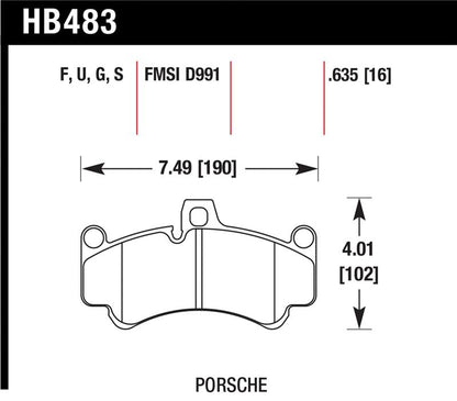 Hawk Performance Hawk Porsche GT3 DTC-60 Street Front Brake Pads
