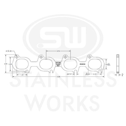 Stainless Works 07-14 Ford Cobra 5.4L/5.8L Wide Oval Port 304SS Exhaust Flanges 1-7/8in Primaries
