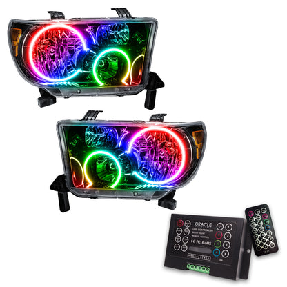 ORACLE Lighting Oracle 07-11 Toyota Tundra Pre-Assembled Headlights - Black Housing - w/ 2.0 Controller