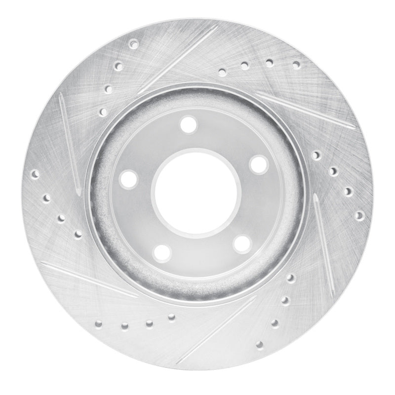 R1 Concepts R1 13-19 Nissan SENTRA Front Right Drilled & Slotted Silver Brake Rotor