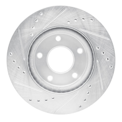 R1 Concepts R1 13-19 Nissan SENTRA Front Right Drilled & Slotted Silver Brake Rotor