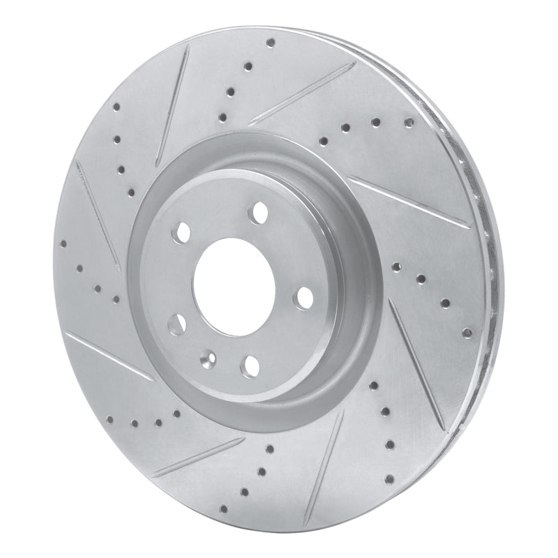 R1 Concepts R1 2012-2018 Audi A6 Quattro Front Left Drilled & Slotted Silver Brake Rotor