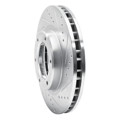 R1 Concepts R1 93-97 Lexus LX450 Front Right Drilled & Slotted Silver Brake Rotor