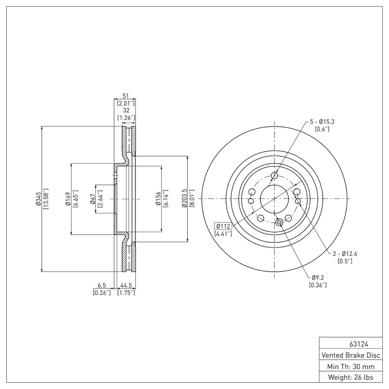 DFC 00-05 Mercedes-Benz ML55 AMG Front Brake Rotor
