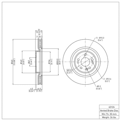 DFC 00-05 Mercedes-Benz ML500 (USA/Canada) Front GeoSPEC Coated Rotor