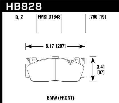 Hawk Performance Hawk 12-17 BMW M6 / 14-17 BMW M6 Gran Coupe / 13-16 BMW M5 HPS 5.0 Front Brake Pads