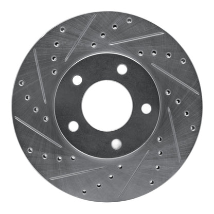 R1 Concepts R1 91-96 Chrysler Town & Country Front Left Drilled & Slotted Silver Brake Rotor
