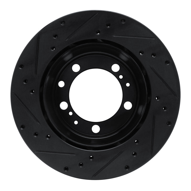 R1 Concepts R1 91-97 Porsche 911 Left Rear Drilled & Slotted Black Brake Rotor