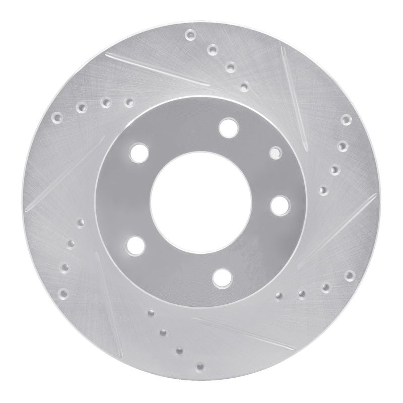 R1 Concepts R1 92-95 Mazda MPV Front Right Drilled & Slotted Silver Brake Rotor