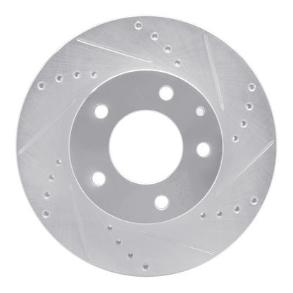 R1 Concepts R1 92-95 Mazda MPV Front Right Drilled & Slotted Silver Brake Rotor