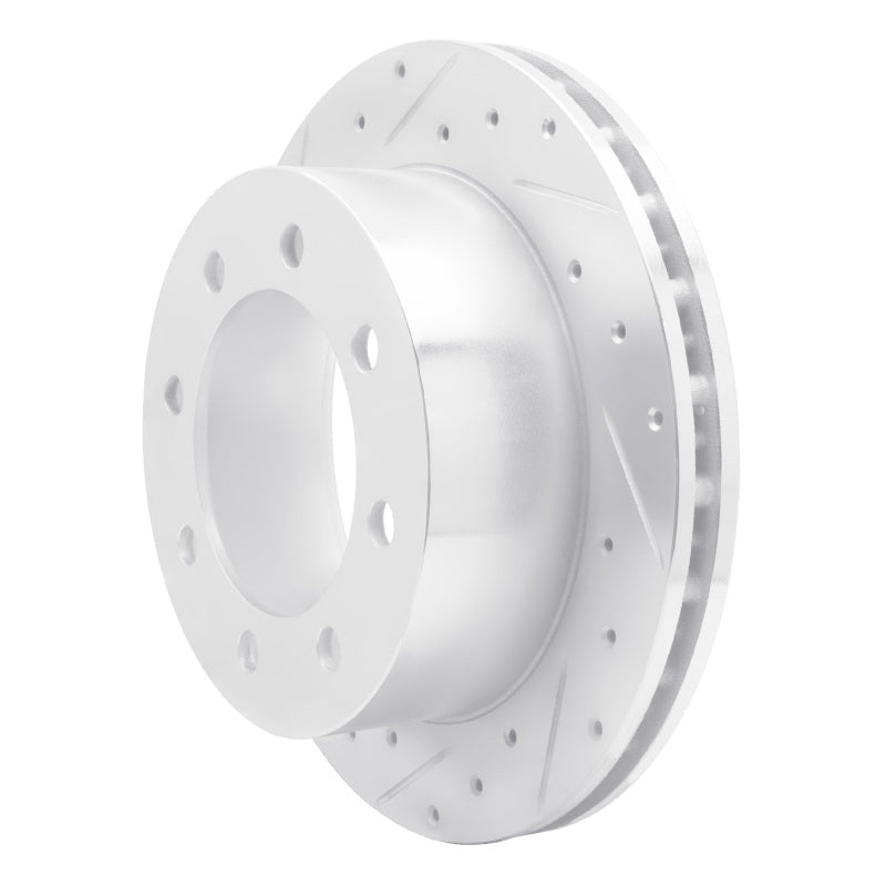 R1 Concepts R1 99-07 Ford E-150 Rear Left Drilled & Slotted Silver Brake Rotor