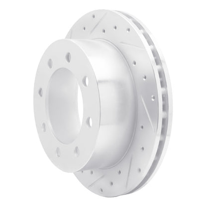 R1 Concepts R1 99-07 Ford E-150 Rear Left Drilled & Slotted Silver Brake Rotor
