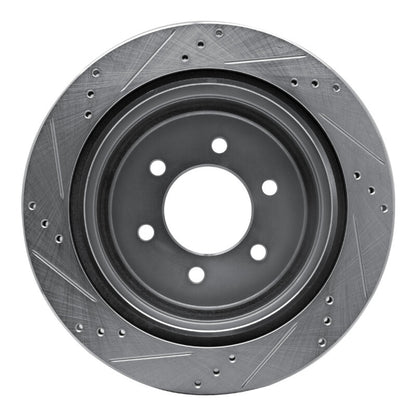 R1 Concepts R1 04-11 Ford F-150 RWD Rear Right Drilled & Slotted Silver Brake Rotor
