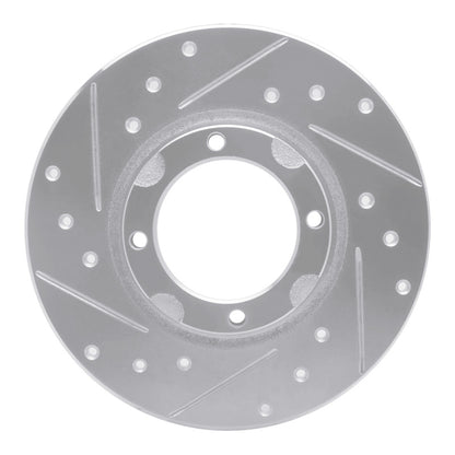 R1 Concepts R1 80-82 Toyota Tercel Front Left Drilled & Slotted Silver Brake Rotor