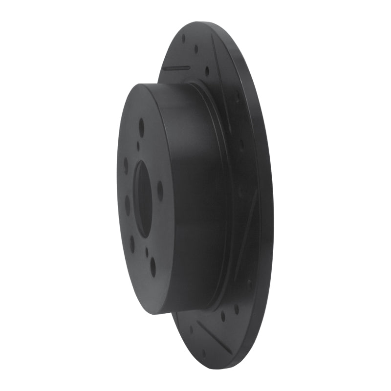 R1 Concepts R1 18-24 Toyota Camry Rear Right Drilled & Slotted Black Brake Rotor