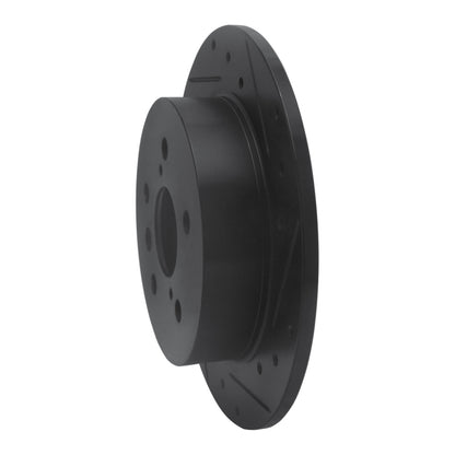 R1 Concepts R1 18-24 Toyota Camry Rear Right Drilled & Slotted Black Brake Rotor