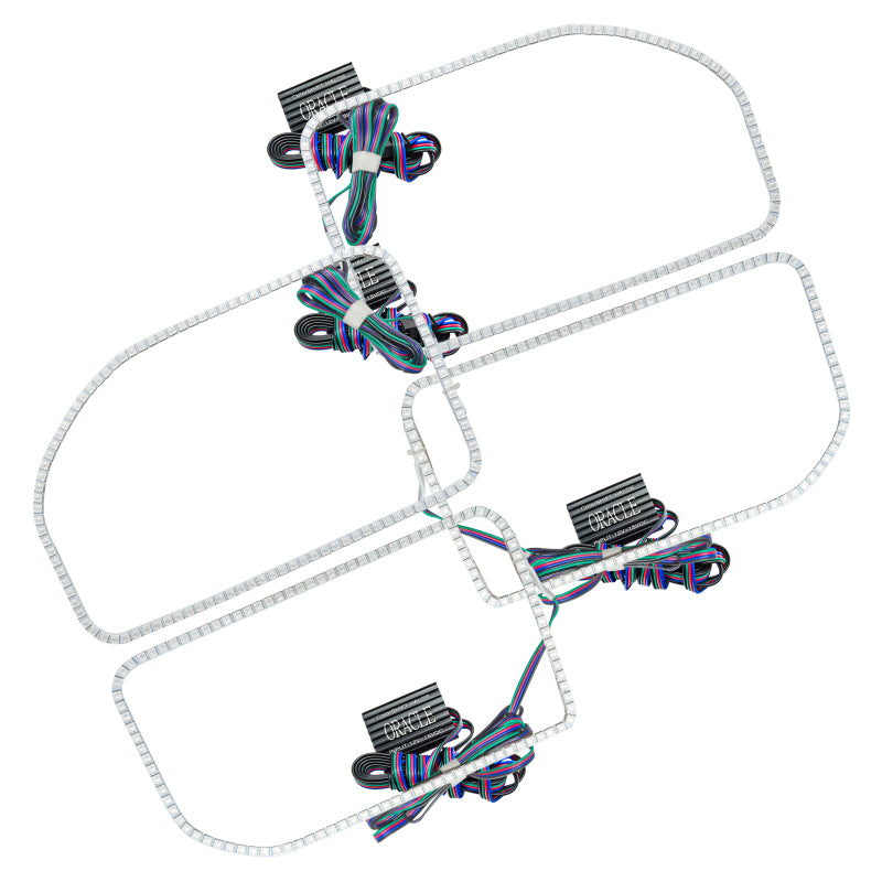 ORACLE Lighting Oracle Ford F250/350 11-16 Halo Kit (Square Ring Design) - ColorSHIFT w/o Controller