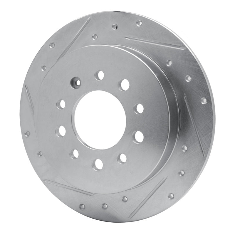 R1 Concepts R1 07-08 Hyundai TIBURON Rear Left Drilled & Slotted Silver Brake Rotor