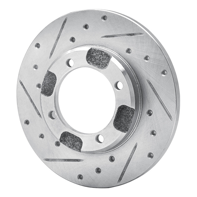 R1 Concepts R1 91-92 Dodge COLT Front Left Drilled & Slotted Silver Brake Rotor