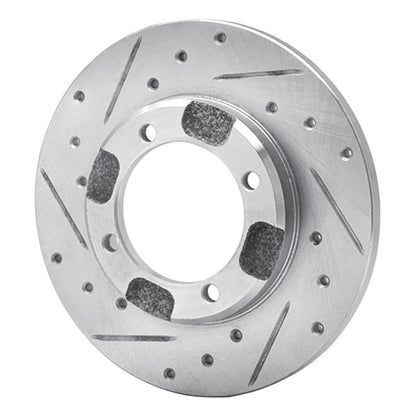R1 Concepts R1 91-92 Dodge COLT Front Left Drilled & Slotted Silver Brake Rotor