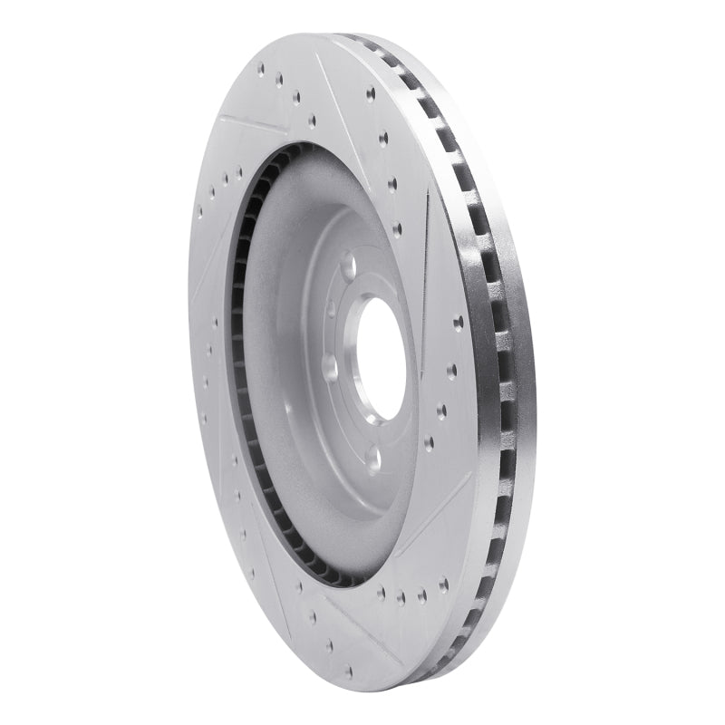 R1 Concepts R1 13-19 Ford Police Interceptor Utility Front Left Drilled & Slotted Silver Brake Rotor