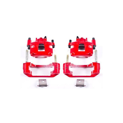 PowerStop Power Stop 94-98 Ford Mustang Front Red Calipers w/Brackets - Pair
