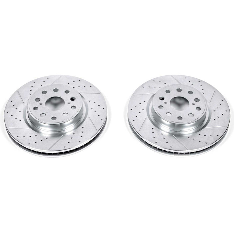 PowerStop Power Stop 07-17 Lexus LS460 Front Evolution Drilled & Slotted Rotors - Pair