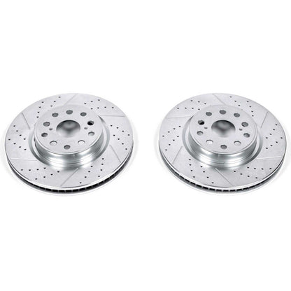 PowerStop Power Stop 07-17 Lexus LS460 Front Evolution Drilled & Slotted Rotors - Pair