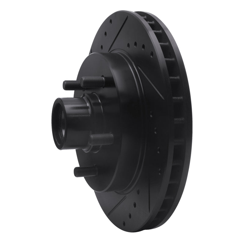 R1 Concepts R1 1992-2002 Chevrolet C1500 Suburban Front Left Drilled & Slotted Black Brake Rotor