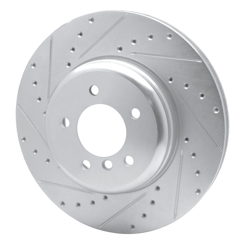 R1 Concepts R1 11-16 BMW Z4 Front Left Drilled & Slotted Silver Brake Rotor
