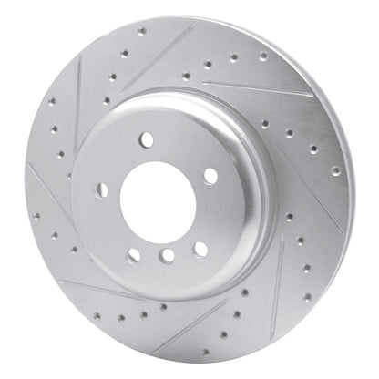 R1 Concepts R1 11-16 BMW Z4 Front Left Drilled & Slotted Silver Brake Rotor