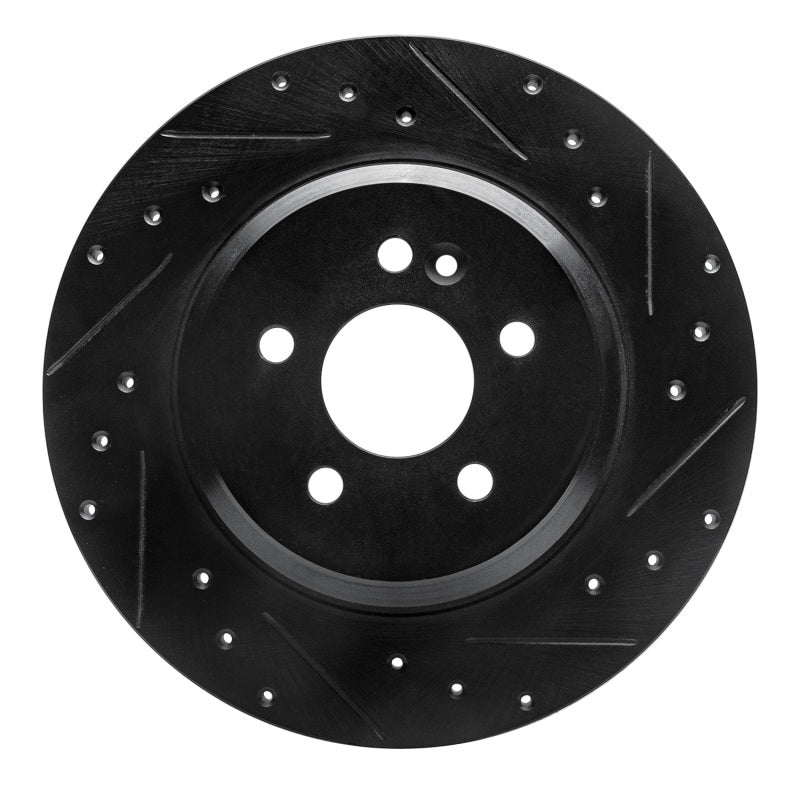 R1 Concepts R1 00-05 Mercedes-Benz ML500 (USA/Canada) Rear Right Drilled & Slotted Black Brake Rotor