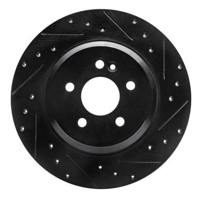 R1 Concepts R1 00-05 Mercedes-Benz ML500 (USA/Canada) Rear Right Drilled & Slotted Black Brake Rotor