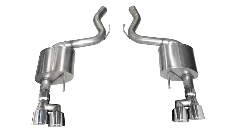 CORSA Performance Corsa 2018-2023 Ford Mustang V8 5.0L 3in Axle-Back Dual Rear Exit w/ 4in Polished Pro-Series Tips