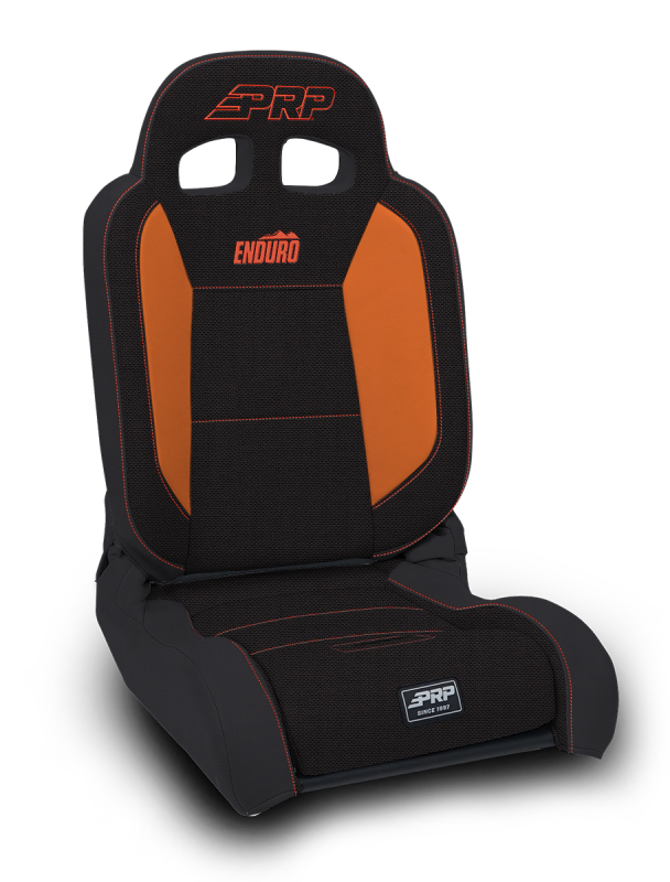 PRP Seats PRP EnduroDaily Reclining Suspension Seat - Black/Orange Tweed - Driver